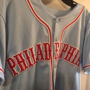 212 NYC TEAM SPORTS 1985 PHILADELPHIA BASEBALL CITY SERIES JERSEY #6 SIZE MEDIUM